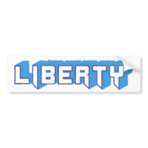 Liberty Raised Bumper Sticker