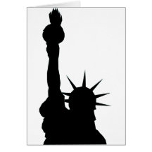 Liberty shadow greeting card