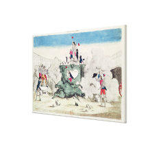 Liberty toppling the statue of the Greatest Gallery Wrapped Canvas