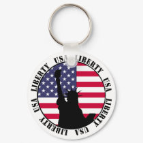 Liberty USA Keychain by teeboutique Liberty USA Keychain