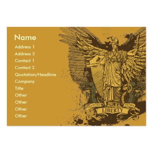 Liberty Voter Libertas Cards Business Card Templates (front side)