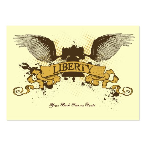 Liberty Voter Libertas Cards Business Card Templates (back side)
