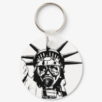 LIBERTY with Gas Mask keychains by nassosvakalis LIBERTY with Gas Mask keychains