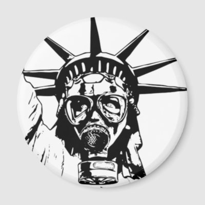 gas mask. LIBERTY with Gas Mask