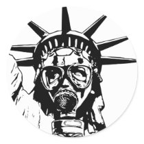LIBERTY with Gas Mask stickers by nassosvakalis LIBERTY with Gas Mask stickers