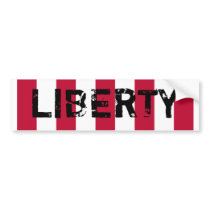 LIBERTY with LIBERTY flag bumper stickers by LibertyShop LIBERTY with LIBERTY flag bumper stickers