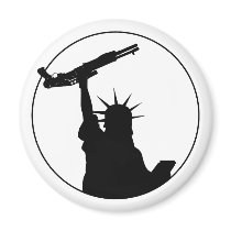 Liberty with Shotgun Fridge Magnets