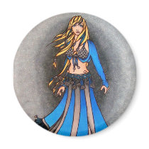 Libra Belly Dancer magnets by LacyChenault Libra Belly Dancer magnets
