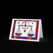 Libra Birthday Card