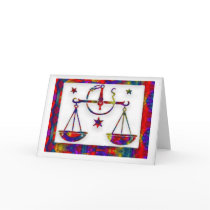 Libra Birthday Card
