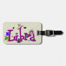 Libra Flowers Bag Tags
