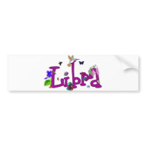 Libra Flowers Bumper Stickers