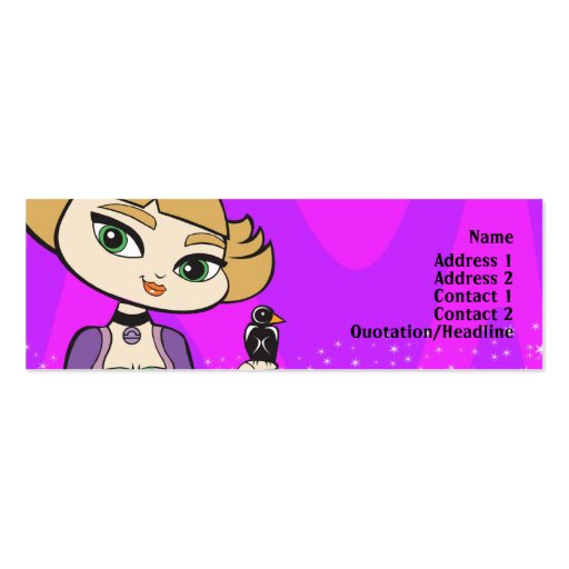 Libra Profile Card Business Card (front side)