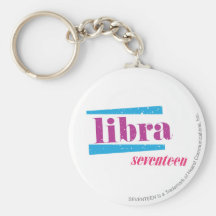 Libra Purple Keychains