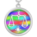 Libra Rainbow Scales Zodiac Sterling Silver necklaces
