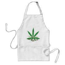 Libra scales of justice cannabis leaf by Valxart Apron