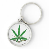 Libra scales of justice cannabis leaf by Valxart Key Chain
