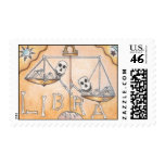 Libra Skull Scales Stamp