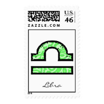 Libra Symbol (style1_green) Postage postage