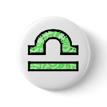 Libra Symbol (style 1_blue) button