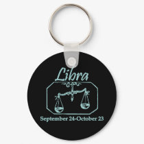 Libra Teal keychains
