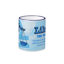 Libra “The Scales” air sign blue astrological mug
