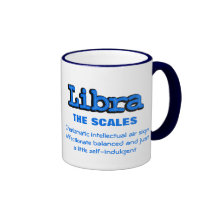 Libra “The Scales” blue white astrological mug
