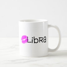 Libra with Pink Kiss Coffee Mugs