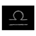 Libra. Zodiac Astrological Sign. Postcards