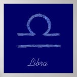 Libra. Zodiac Astrological Sign. Poster
