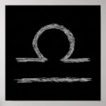 Libra. Zodiac Astrological Sign. Poster