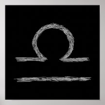 Libra. Zodiac Astrological Sign. Poster