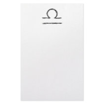 Libra. Zodiac Astrology Sign. Black. Custom Stationery