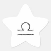 Libra. Zodiac Astrology Sign. Black. Stickers