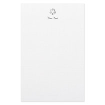 Libra Zodiac Star Sign In Light Silver Stationery Design