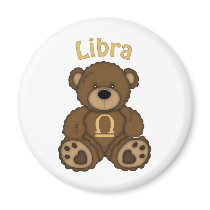 Libra Zodiac Teddy Bear magnets