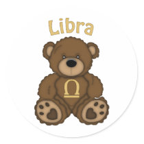 Libra Zodiac Teddy Bear stickers