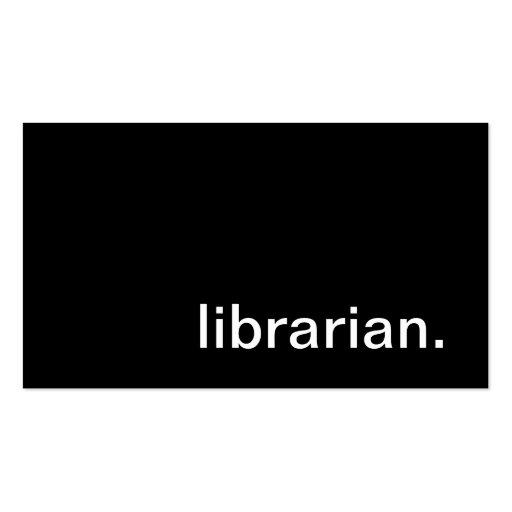 Librarian Business Card (front side)