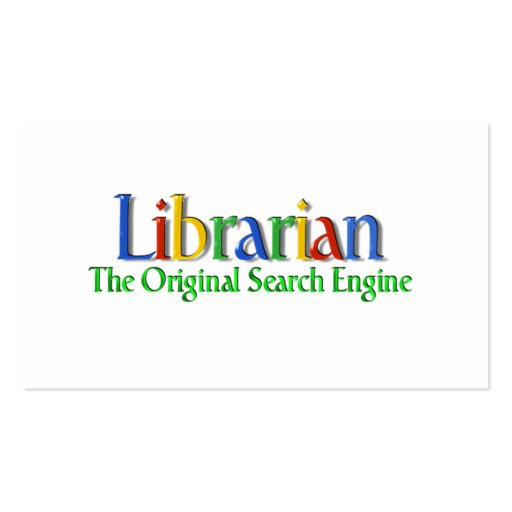 Librarian Original Search Engine Business Card (back side)