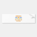 Librarian ... Will Work For Cupcakes Bumper Sticker