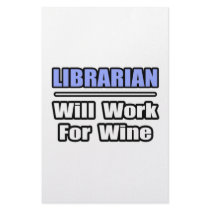 Librarian...Will Work For Wine Stationery Design