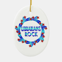 Librarians Rock Christmas Tree Ornaments
