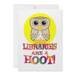 Libraries are a Hoot Personalized Invitations
