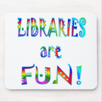 Libraries are Fun mousepads by SchoolAids Libraries are Fun mousepads
