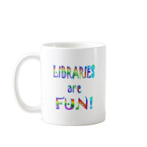 Libraries are Fun mugs by SchoolAids Libraries are Fun mugs