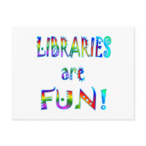Libraries are Fun postcards
