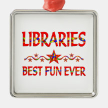 Libraries Best Fun Christmas Tree Ornament