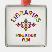 Libraries Fabulous Fun Christmas Ornament