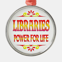 Libraries Power for Life Christmas Tree Ornaments