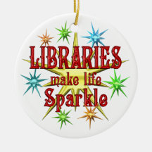 Libraries Sparkle Ornament